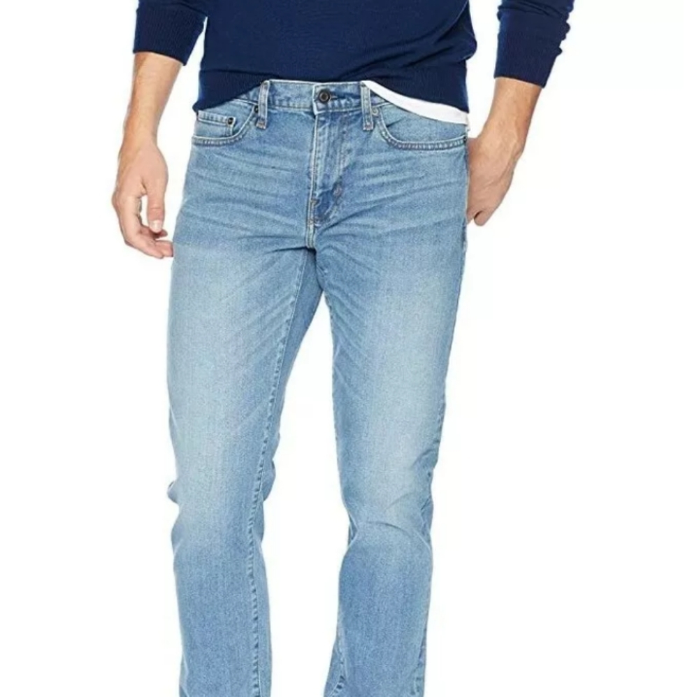 Men slim fit light wash jeans 31X28